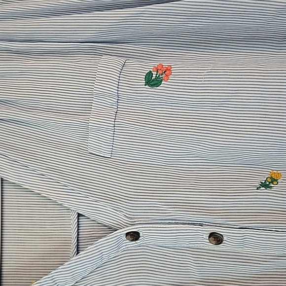 Candie's vintage button up tie front top sz. L - Picture 2 of 6